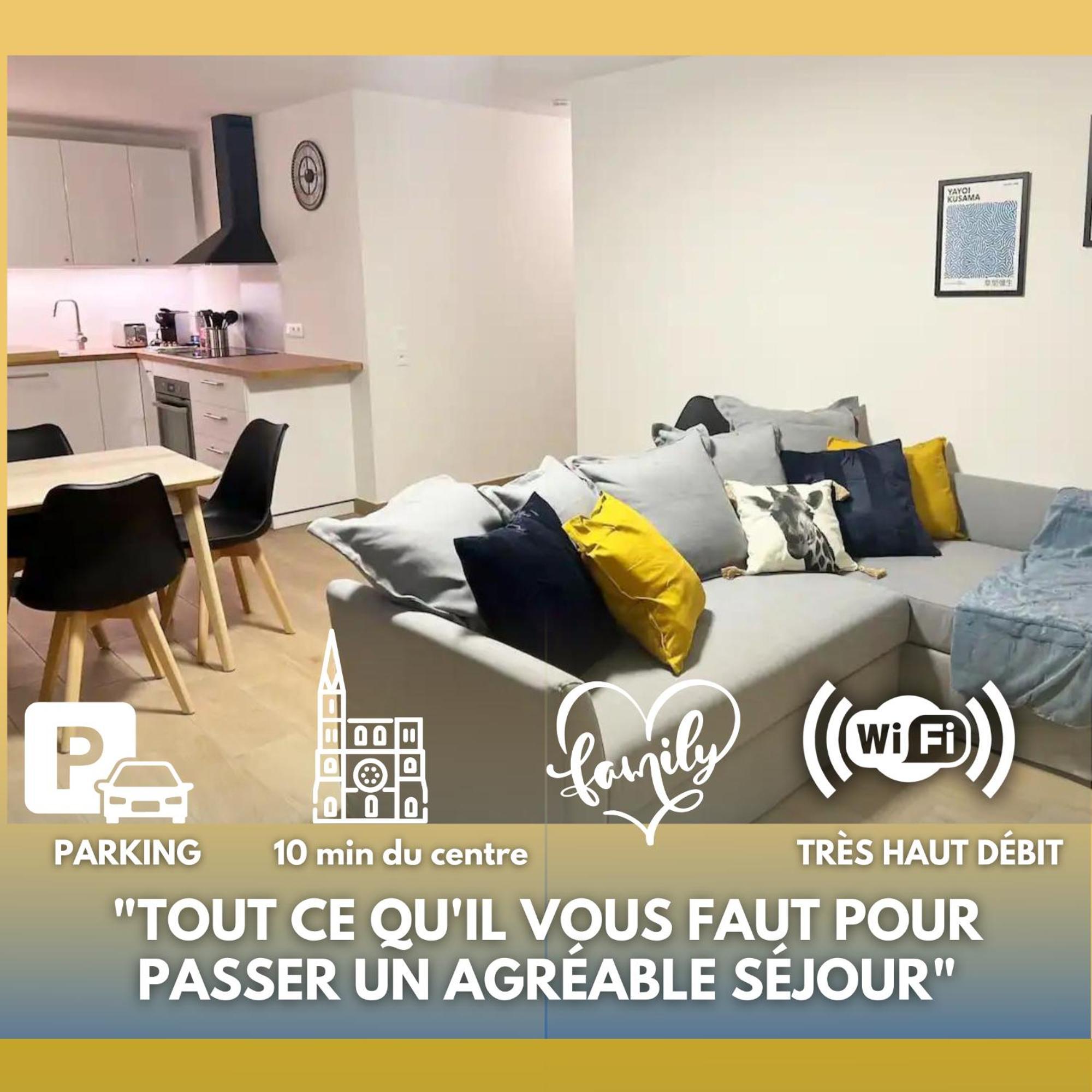 Grand Appart Neuf Lumineux, Parking Gratuit, 10 Min Centre Strasburgo Esterno foto